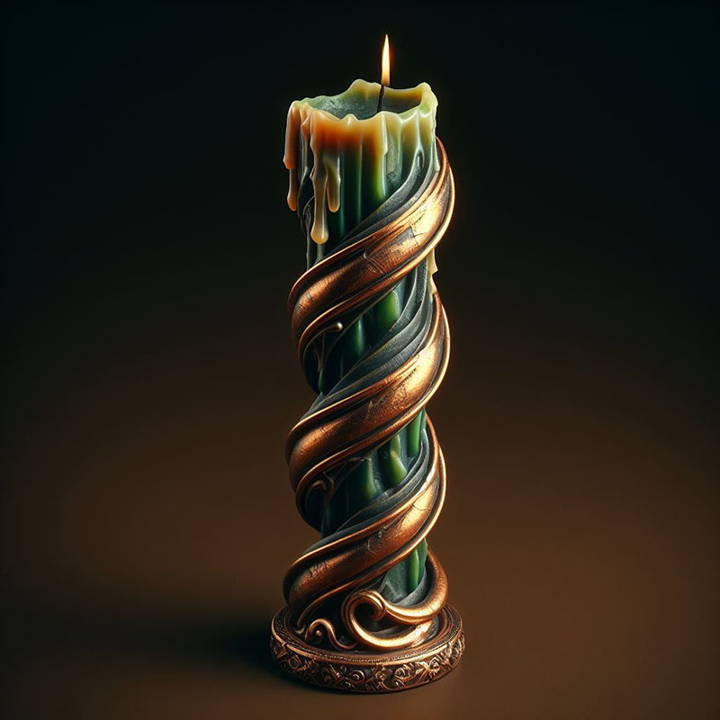 Candle Making Vinings - Asma Sarılı Bükülmüş Yüksek Sütun Mum