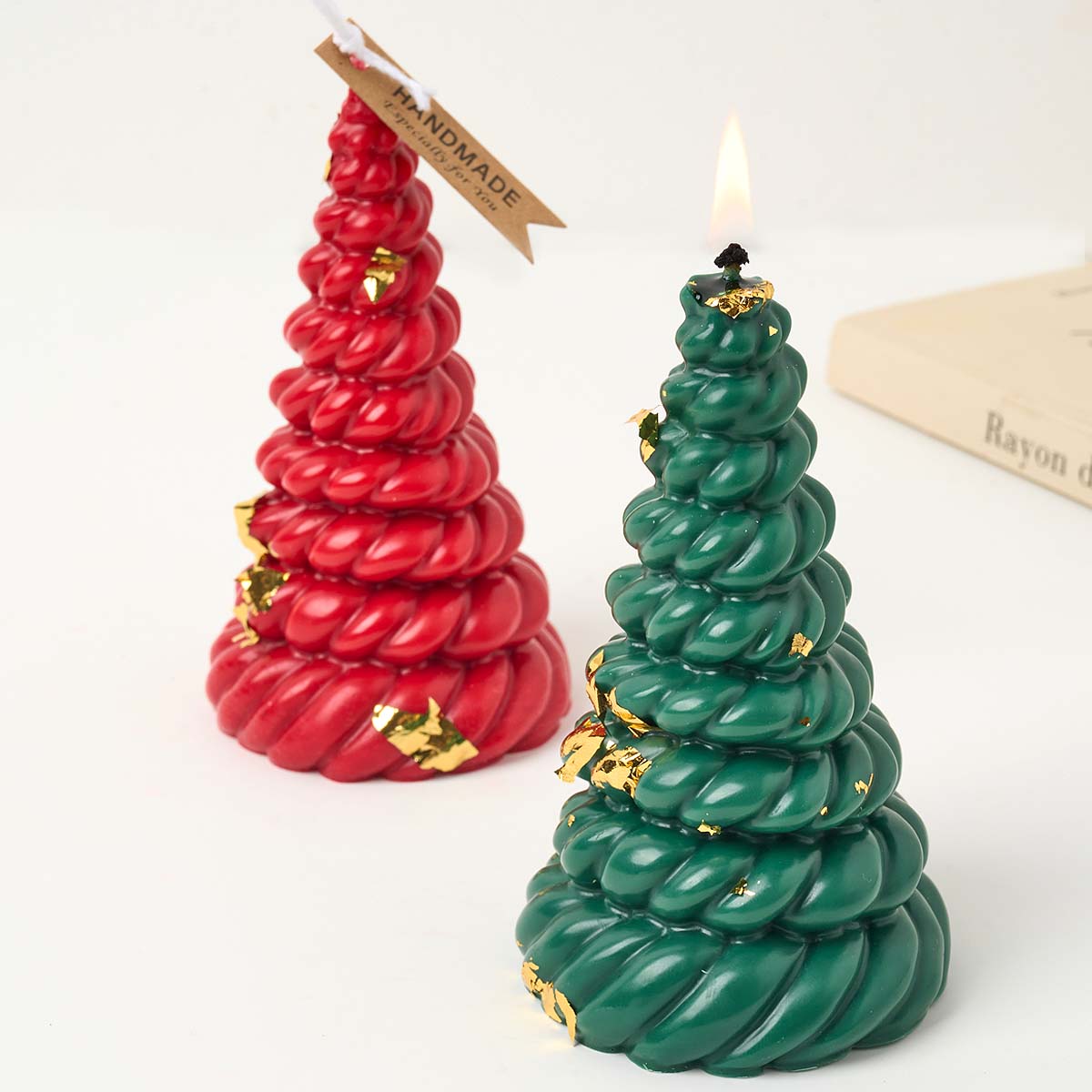 Candle Making Kit Xmas - 3D Kenevir Halat Noel Ağacı Silikon