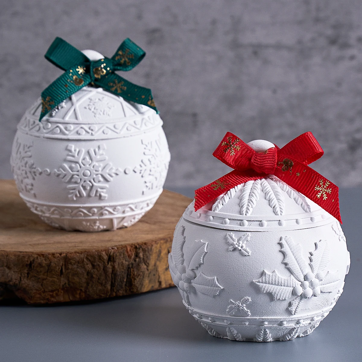 Candle Making Kit Xmas - Noel Yuvarlak Top Mum Kavanoz Silikon