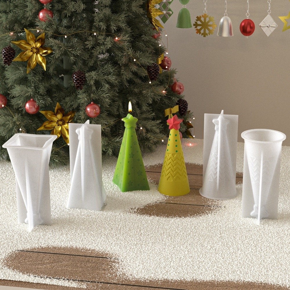 Candle Making Kit Xmas - Yeni Silikon Noel Koni Mum Kalıp