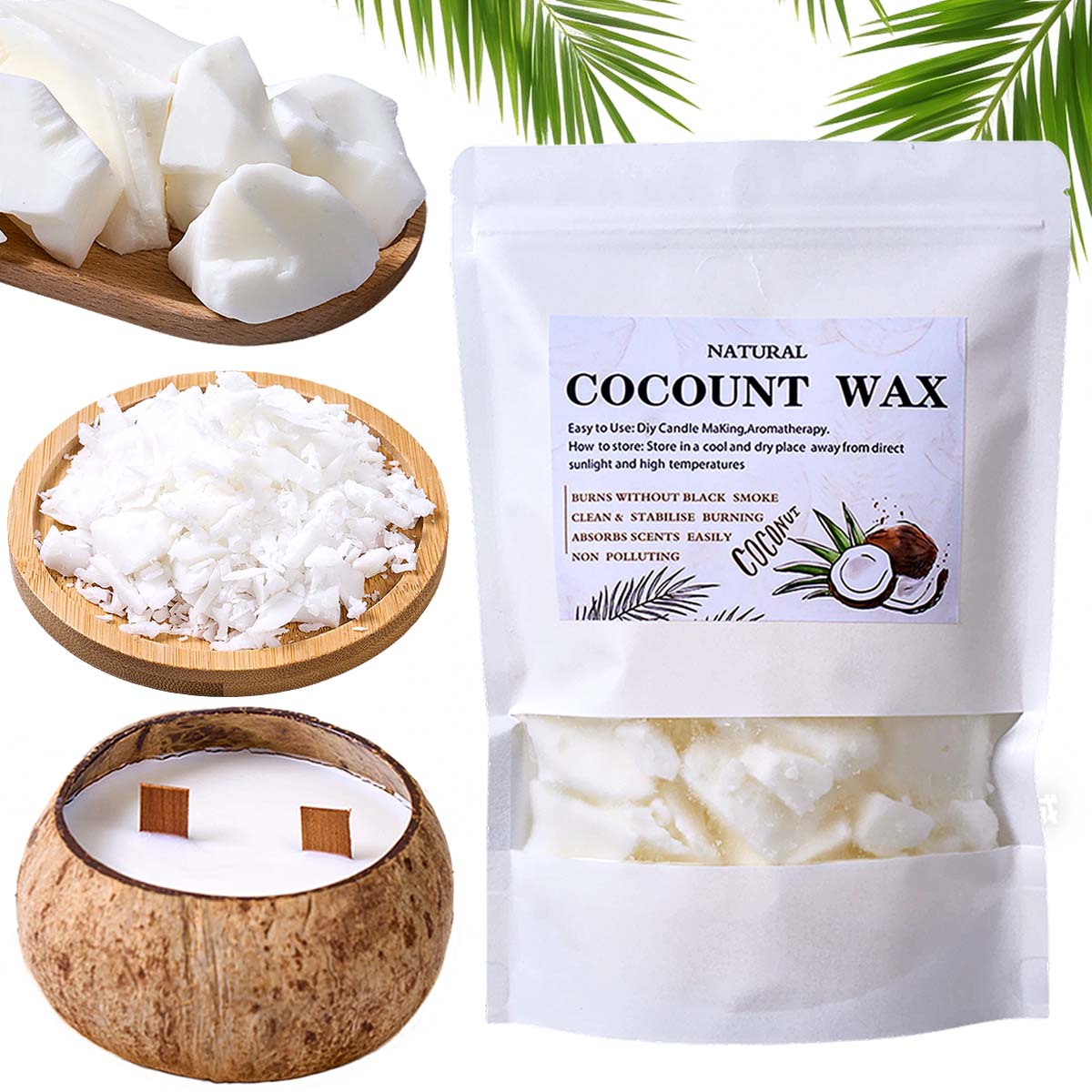 1LB Doğal Bitki Beyaz Hindista - Candle Making Material Wholesale incelemesi ve fiyatı