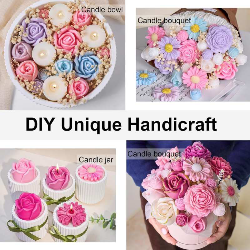 5 Çiçekli Mum Kalıp Seti, 3D Ç - Candle Making Jelly incelemesi ve fiyatı